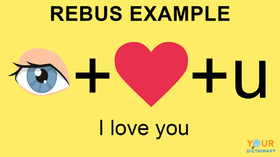 rebus example eye love you